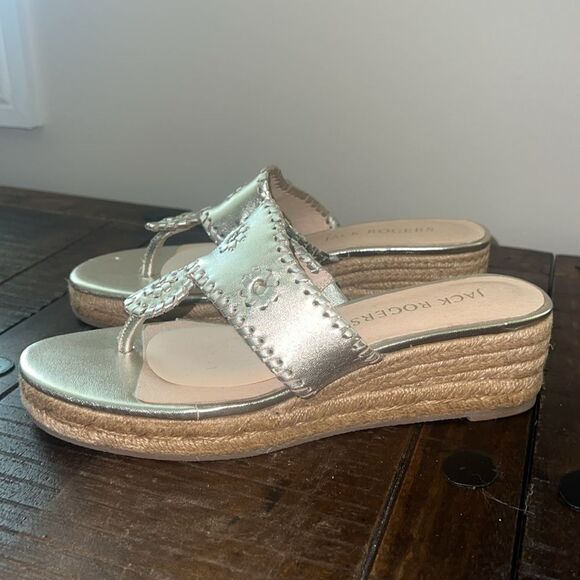 Jack Rogers Espadrille Slide Wedge Sandals Size Womens 8.5 - Picture 7 of 14